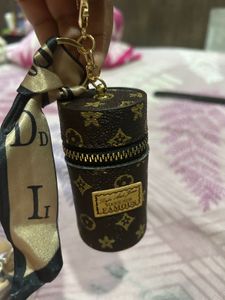 1 Leather Keychain Pouch- For Money/ Lipstick 💄