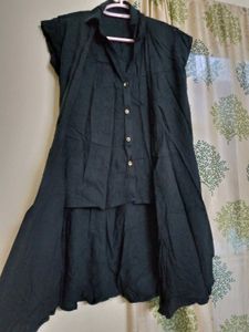 Black Shirt &Coat Type Top🖤