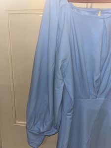 Powder Blue Puff Sleeve Dress