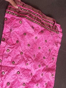 Pink Embroidered Kurta