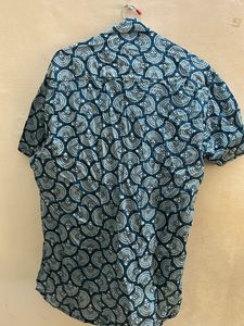 Rajasthani Print Sea Green Half Sleeve Shirt