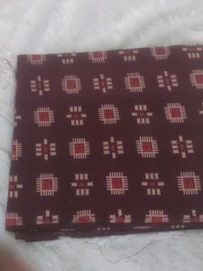 Brown &amp; Red Patterned Fabric