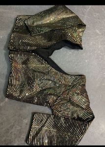 Black Sequence Blouse