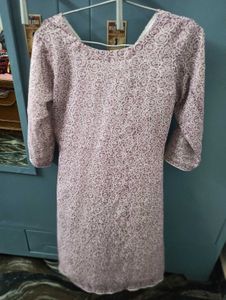 Patterned pink dress, size M