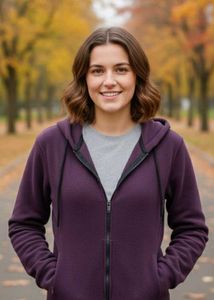 Purple Fleece Zip-Up Hoodie