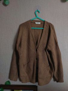 Brown Knit Cardigan