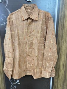 Men&#39;s Brown Checked Shirt