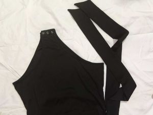 Chic Black Halter Bodysuit