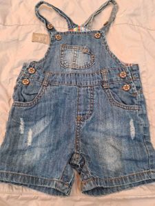 Dungarees with White Shirt