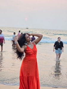 Strappy Orange Coral Dress