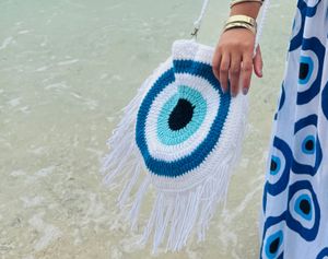 Evil Eye Crochet Bag