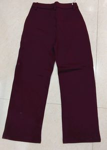 Burgundy Formal Pants For Women