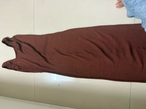 Brown Bodycon Midi Dress