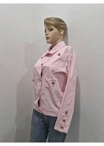 Pink Button-Down Jacket