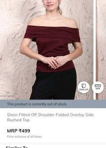 Burgundy Off-Shoulder Top size - large (97cm)