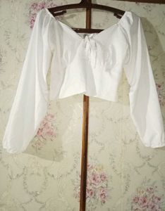 White Long Sleeve Top