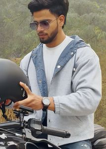 Men's Blue Hooded Jacket double sided