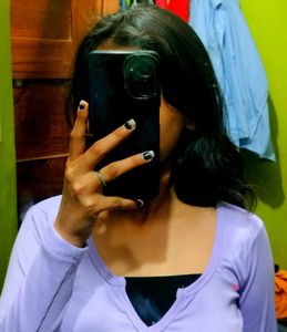 Lavender Long Sleeve V-Neck Top