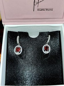 Giva Sterling Silver Radiant Red Drop Earrings