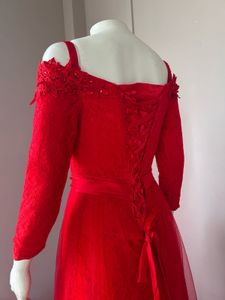 Pretty Red Lace Gown