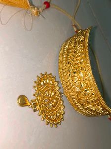 Gold Plated Indian Choker Necklace