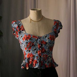 Zara Floral Print Top