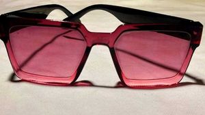 Pink Tinted Square Sunglasses
