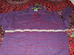 Purple Knit Polo Sweater