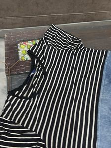 Striped Top Denim Dress