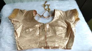 Gorgeous Embroidered Saree with Stitched Blouse