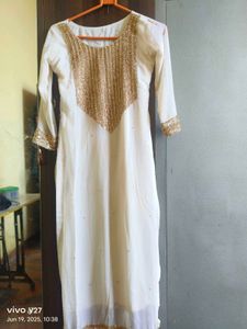 Hand Work Kurta With Plazzo & Dupatta