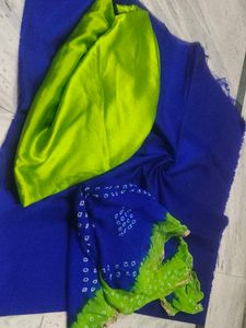 Blue and Green Dress Material