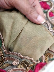 Fine Net Embroidered Bridal Saree