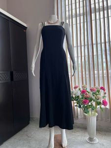 Solid Black A line dress