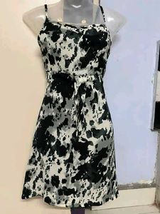 Pinterest yk2 Black &amp; White Print Dress