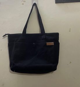 Black Canvas Tote Bag