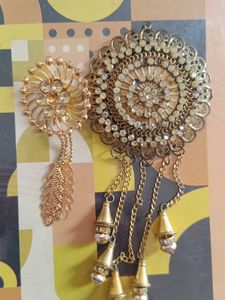2 Brooches, Studs, One Ring