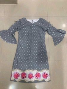 Elegant Grey Kurti Style Gown 🎊