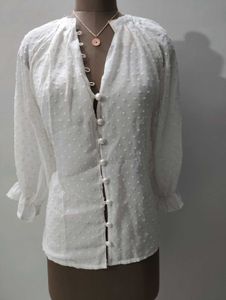 Korean sheer blouse 🎀🌸