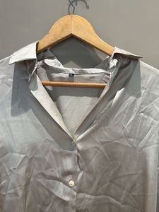 Elegant Satin Button-Down Shirt