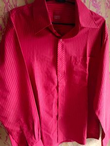 Tomato Red Shirt Maroon Stripes