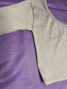 Gray One-Shoulder Crop Top