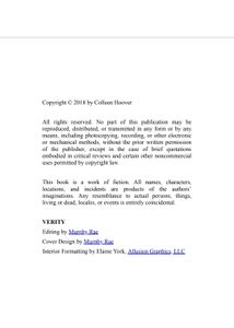 VERITY BY COLLEEN HOOVER