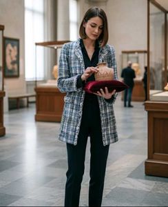 ZARA BASIC Tweed Style Jacket