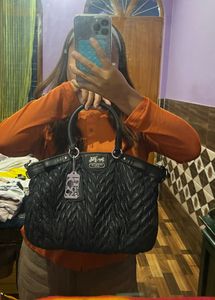 Coach Black Quilted Handbag