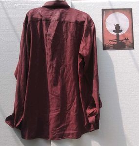 Burgundy Button-Down Shirt