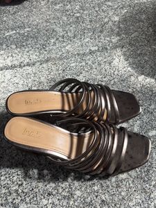 Metallic Block Heels