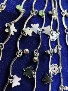 Silver Anklets cum braclete