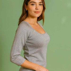 Elegant Silver Top