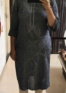 Pre-Loved Blue And White A-cut Kurti